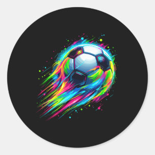 Bunte Fußball-Tie-Dye-Fußball Byll Runder Aufkleber
