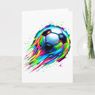 Bunte Fußball-Tie-Dye-Fußball-T-Shirt Karte