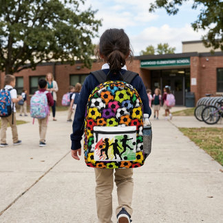 Bunte Fußballbälle Bedruckter Rucksack