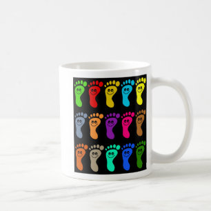 Bunte Füße Kaffeetasse