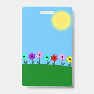 Bunte Gänseblümchen Ausweis