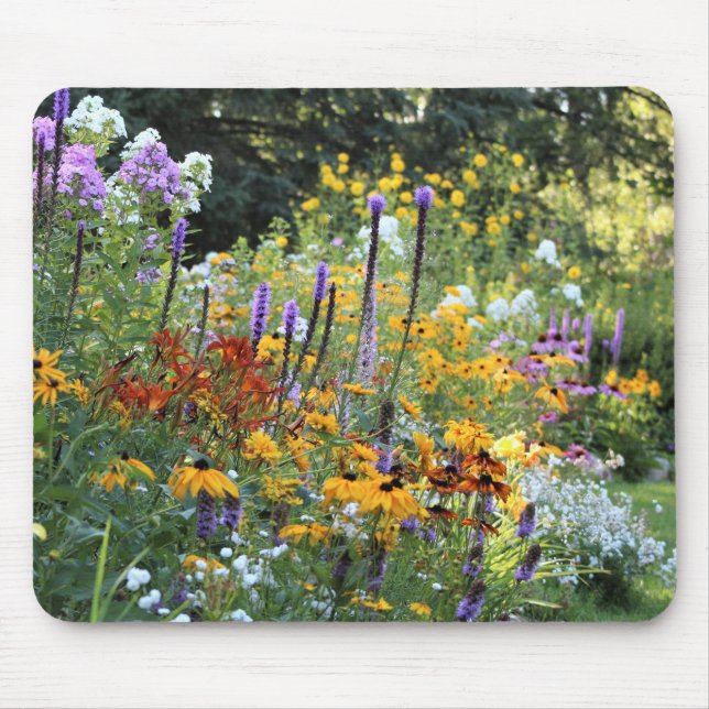 Bunte Gärten entlang den Bahnen Mousepad (Vorne)