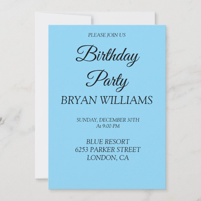 Bunte Geburtstagsfeier Einladung (Vorderseite)