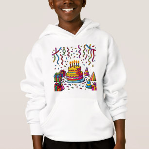 Bunte Geburtstagskuchen-Partyfeier Hoodie