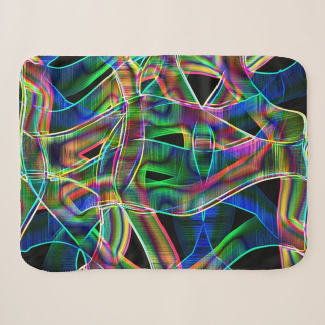 Bunte, gekrümmte Bänder, hervorgehoben durch Relie Sherpadecke (Vorderseite (Horizontal))