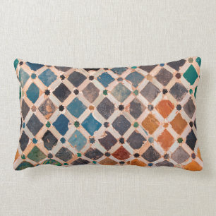 bunte gemusterte Fliesen Lendenkissen