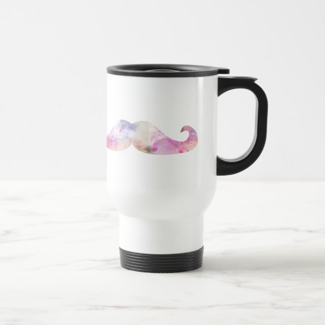 Bunte gentelman Schnurrbart-Hipster Reisebecher (Rechts)