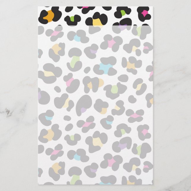 Bunte Gepard-Leopard-Druck-Geschenke für Teenager Briefpapier (Vorderseite)