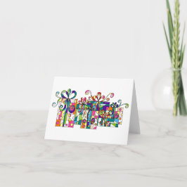 Bunte Geschenke Notecard