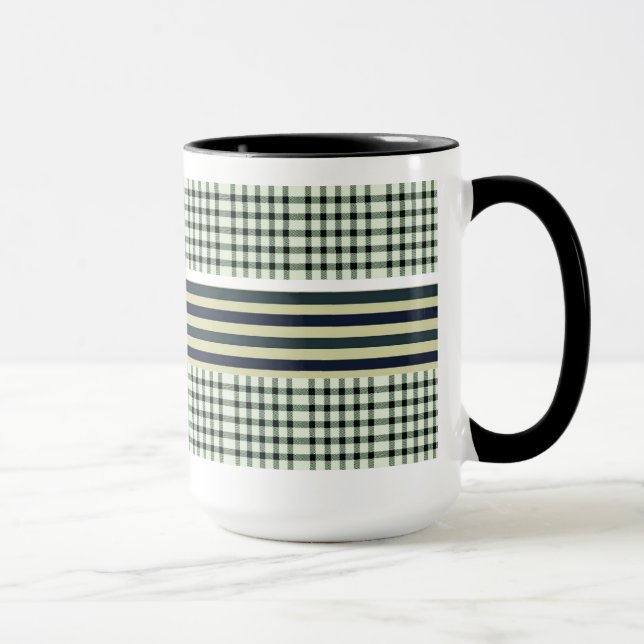 Bunte gestreifte Kaffeetasse (Rechts)