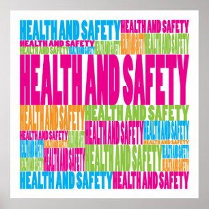 Bunte Gesundheit und Sicherheit Poster