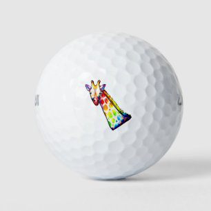Bunte Giraffe Golfball