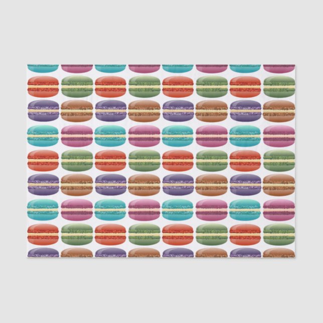 Bunte Girly Glitzer Macaron Plätzchen Seidenpapier (Vorderseite)