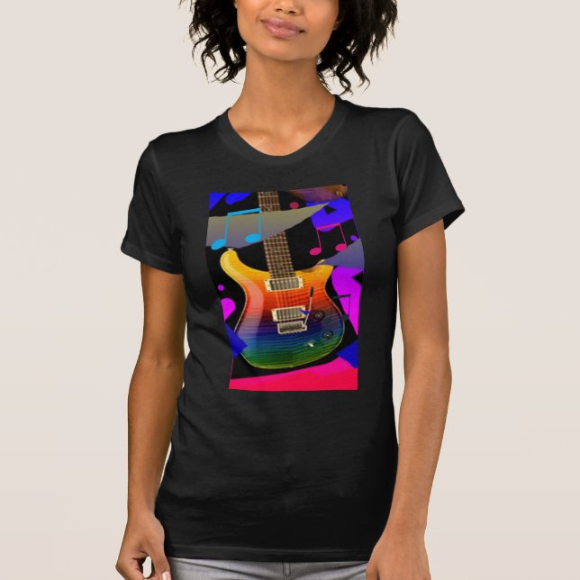 Bunte Gitarre - Felsen an! T-Shirt (Vorderseite)