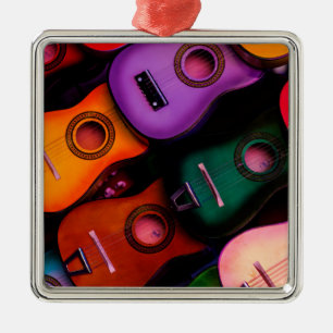 Bunte Gitarren Ornament Aus Metall