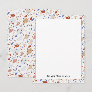 Bunte Glas-Chips Terrazzo-Muster Rahmen Mitteilungskarte