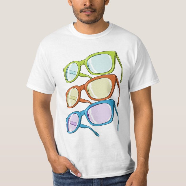 Bunte Gläser T-Shirt (Vorderseite)