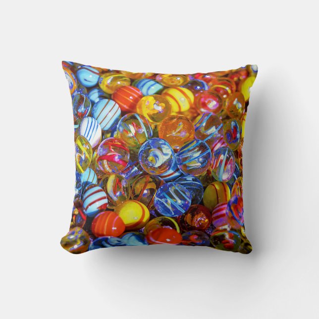 Bunte Glasmarmore Kissen (Vorderseite)