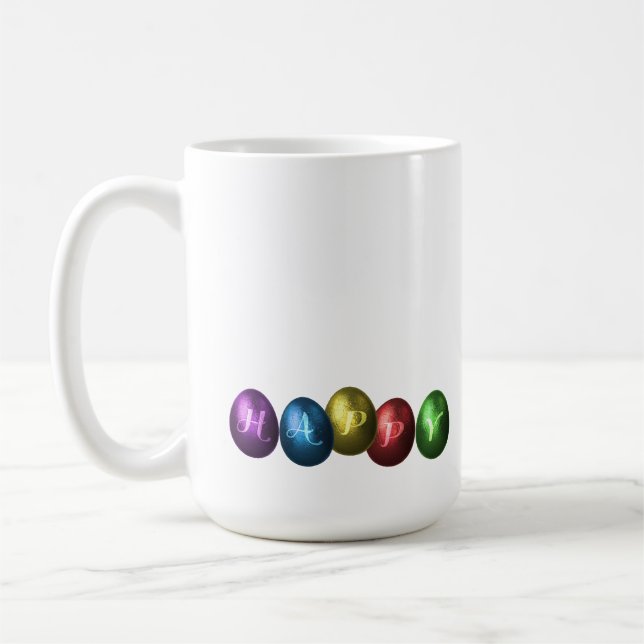 Bunte glückliche Ostereier Kaffeetasse (Links)
