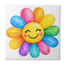 Bunte glückliche Regenbogen-Blume