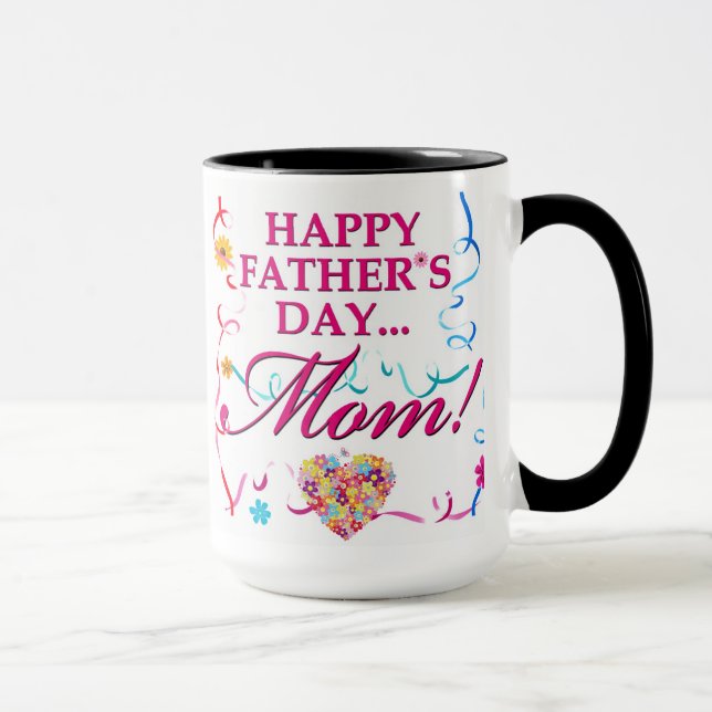 Bunte glückliche Vatertags-Mama-Tasse Tasse (Rechts)