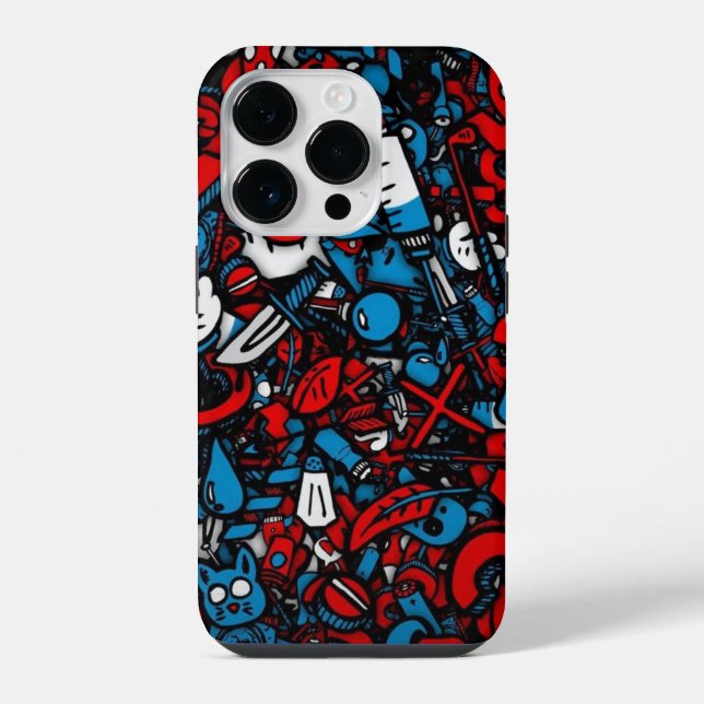 Bunte Graffiti  iPhone 14 Pro Hülle (Rückseite)