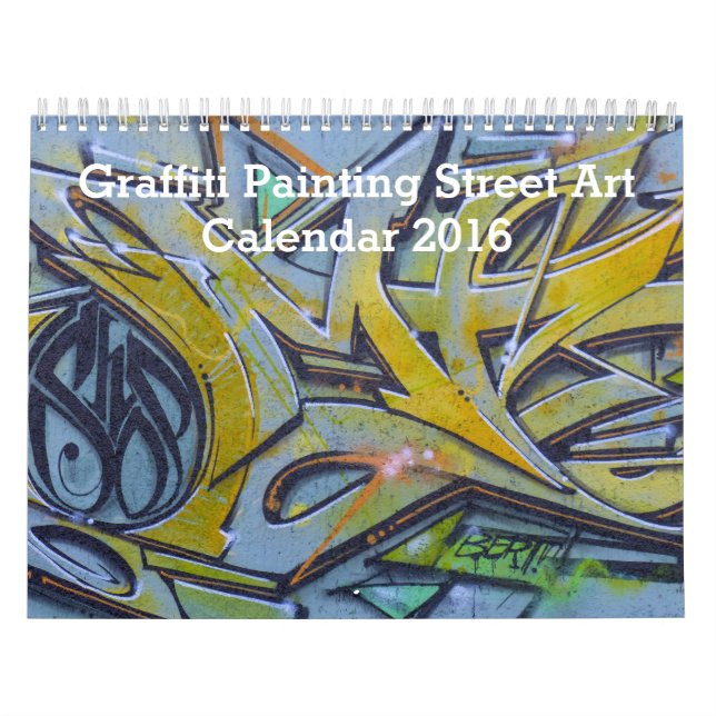 Bunte Graffiti-Malerei-Straßen-Kunst 2016 Kalender (Titelbild)