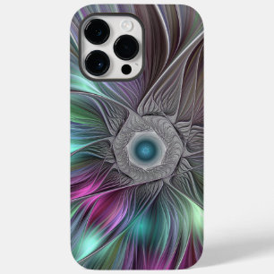 Bunte große Blumen abstrakte trippy Fraktal Kunst Case-Mate iPhone 14 Pro Max Hülle