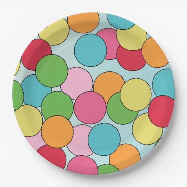 Bunte Gumball-Themenparty Gumball Party Pappteller (Vorderseite)