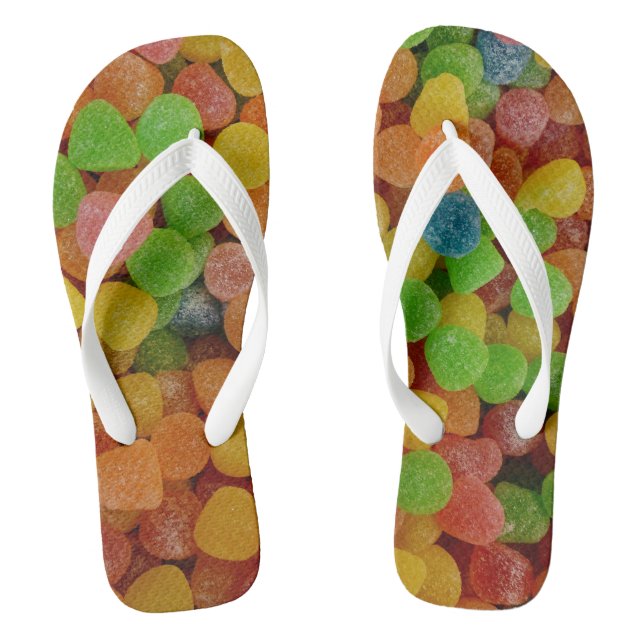 Bunte Gummibonbons Süßigkeiten  Quirkig Flip Flops (Fußbett)