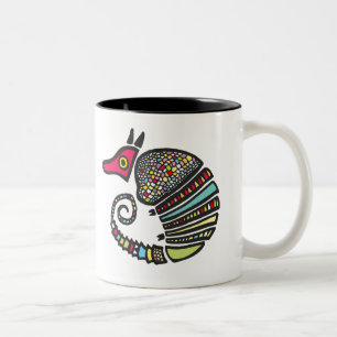 Bunte Gürteltier-Tasse Zweifarbige Tasse