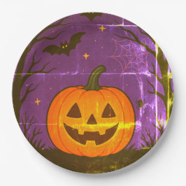Bunte Halloween Pumpkin Napkins Pappteller
