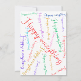 Bunte ‘Happy Everything’ Grußkarte
