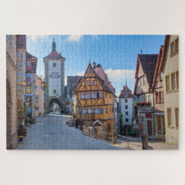 Bunte Häuser in Rothenburg, Deutschland