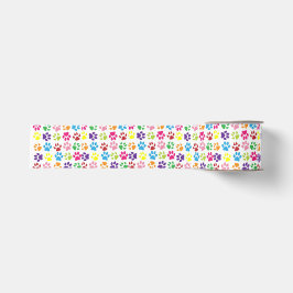 Bunte Haustier-Tatzen Ripsband