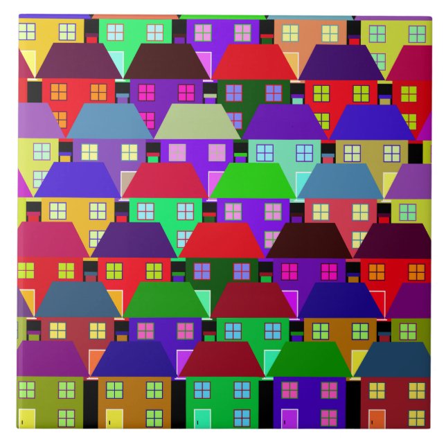 BUNTE HEIMAT COMMUNITÄT HÄUSER FLIESE (Vorderseite)