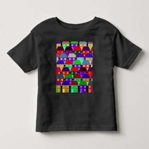 BUNTE HEIMAT-HÄUSER GEMEINSCHAFT KLEINKIND T-SHIRT