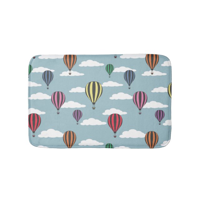Bunte Heißluftballons Badematte (Vorderseite)