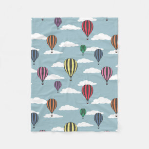 Bunte Heißluftballons Fleecedecke