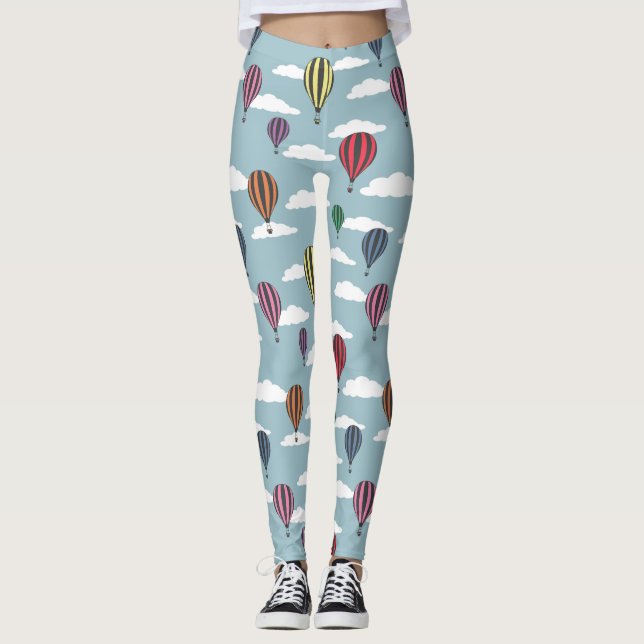 Bunte Heißluftballons Leggings (Vorderseite)