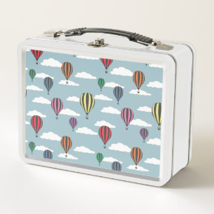 Bunte Heißluftballons Metall Lunch Box