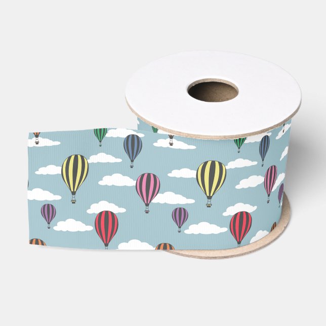 Bunte Heißluftballons Ripsband (Spule)