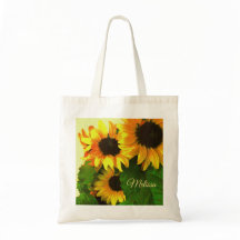 Bunte helle gelbe Sonnenblumen personalisiert