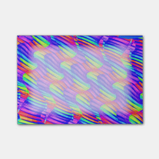 Bunte helle Regenbogen-Wellen-Drehungs-Grafik Post-it Klebezettel