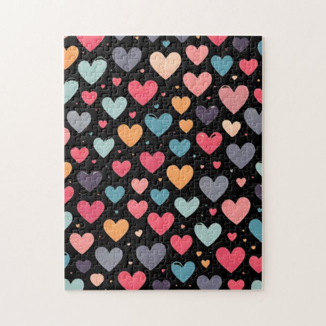 Bunte Herzen Valentinstag (Vertikal)