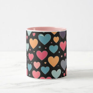 Bunte Herzen Valentinstag Tasse