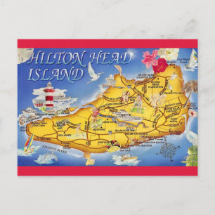 Bunte Hilton Head SC Karte