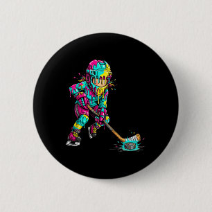 Bunte Hockey-Eiscreme-Drip-Player Button