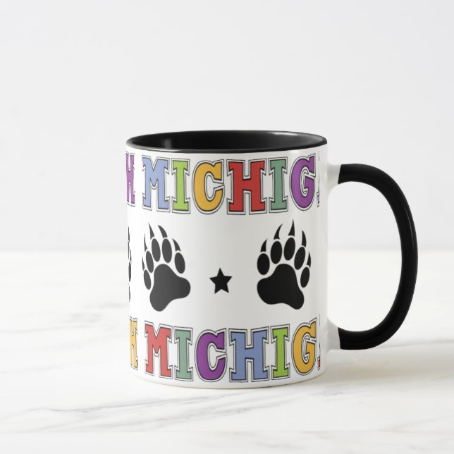 Bunte hohe Nordmichigan-Tasse mit Bärentatzen Tasse (Rechts)