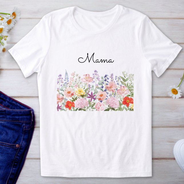 Bunte Hübsche Blumen Blumengarten Mama Tri-Blend Shirt (Von Creator hochgeladen)